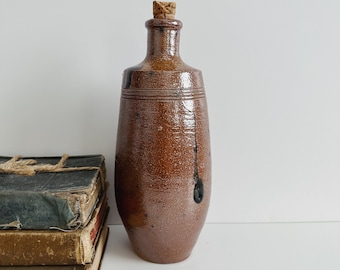 Vintage Salt Glazed Campos Filhos Aveiro Portugal Pottery Bottle/Jug/Stoneware Jar