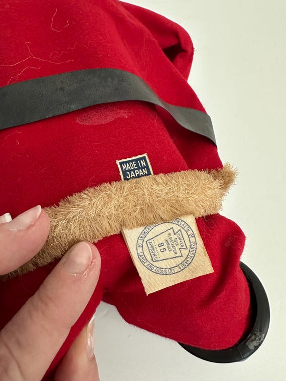 Vintage Rubber Face Santa Claus Doll: 1950s Japan Christmas Decor