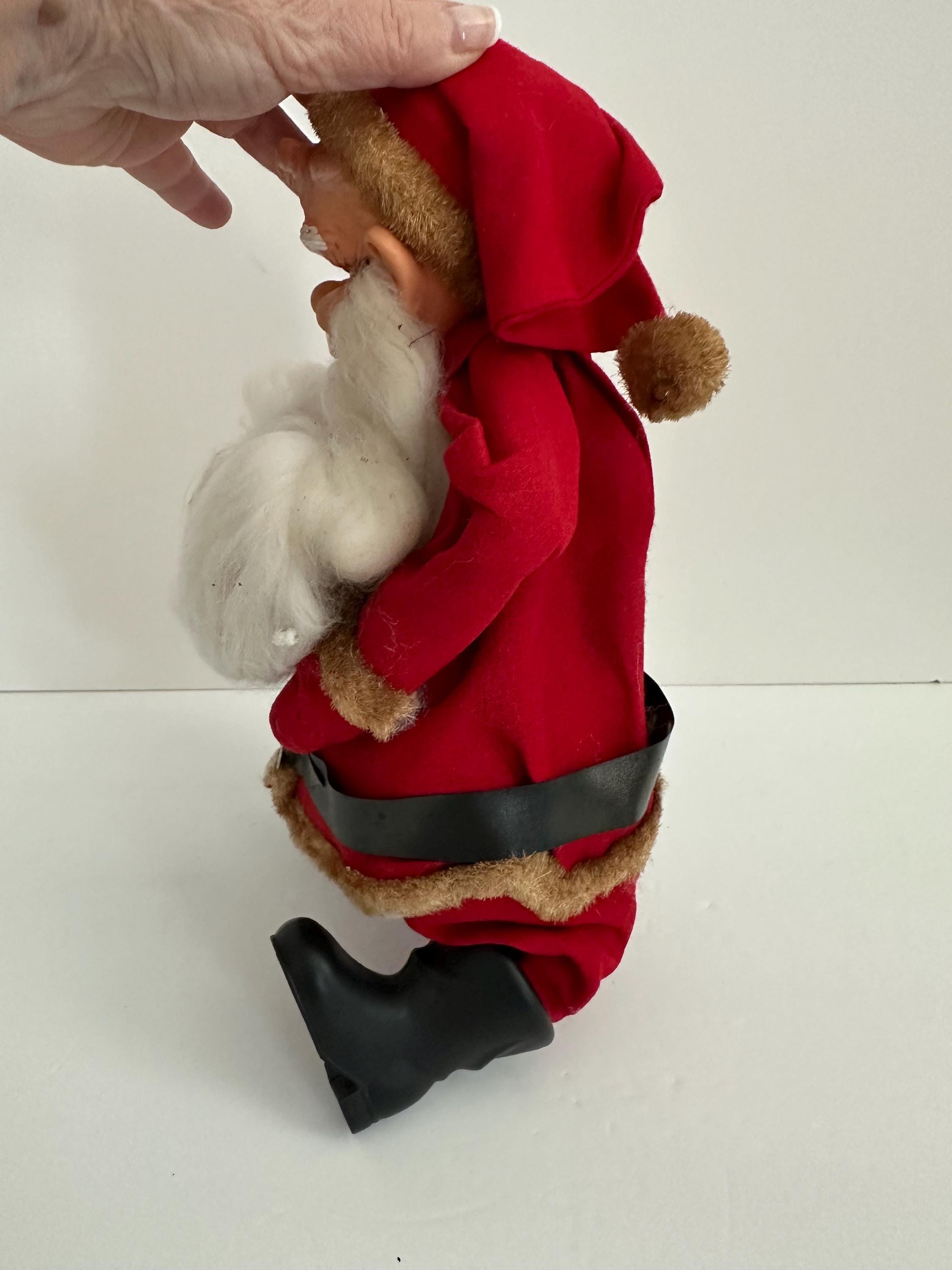 Vintage Rubber Face Santa Claus Doll: 1950s Japan Christmas Decor