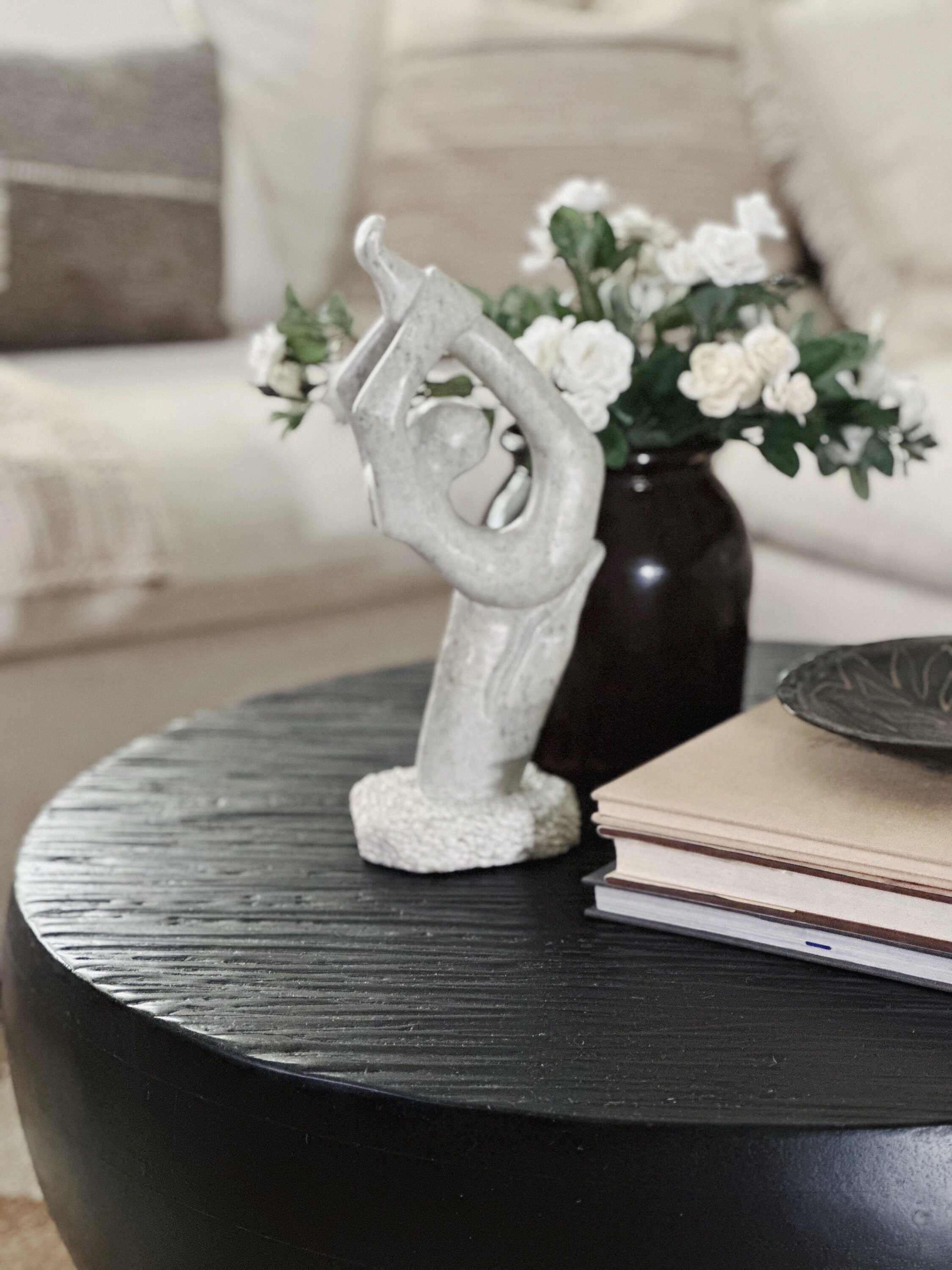 Vintage Stone Yoga/Gymnastic Sculpture/Made in Brazil