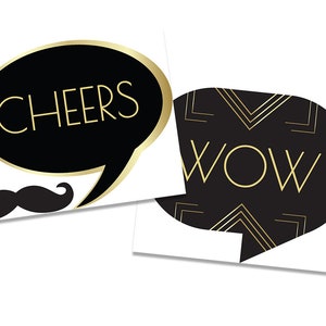 Gatsby Photo Booth Props. Printable Great Gatsby Photo Props. Flapper ...