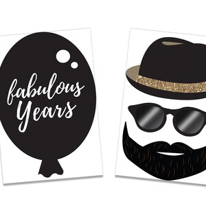Birthday Photo Booth Props Printable PDF. Birthday Party Decorations ...