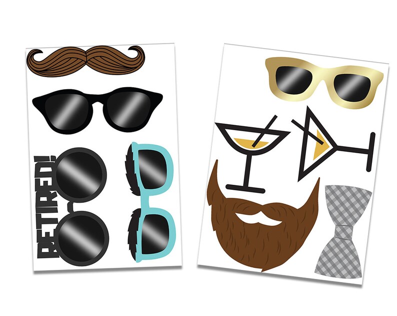 Retirement Party Photo Booth Props. Printable Retirement Party Props ...
