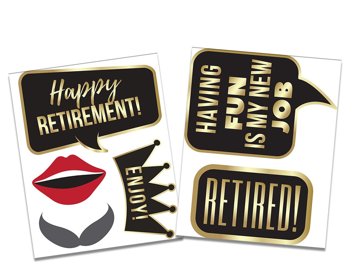 Retirement Party Photo Booth Props. Printable Retirement Party Props ...