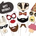 Birthday Photo Booth Props Printable Party Props Forest Animal Themed ...