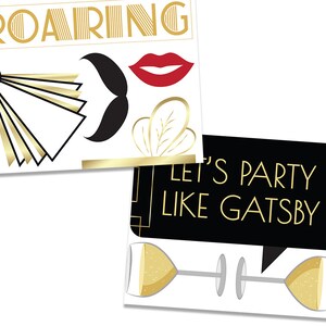 Gatsby Photo Booth Props. Printable Great Gatsby Photo Props. Flapper ...