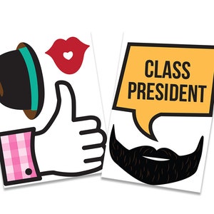 Class Reunion Photo Booth Props, Printable PDF. School Reunion Party ...