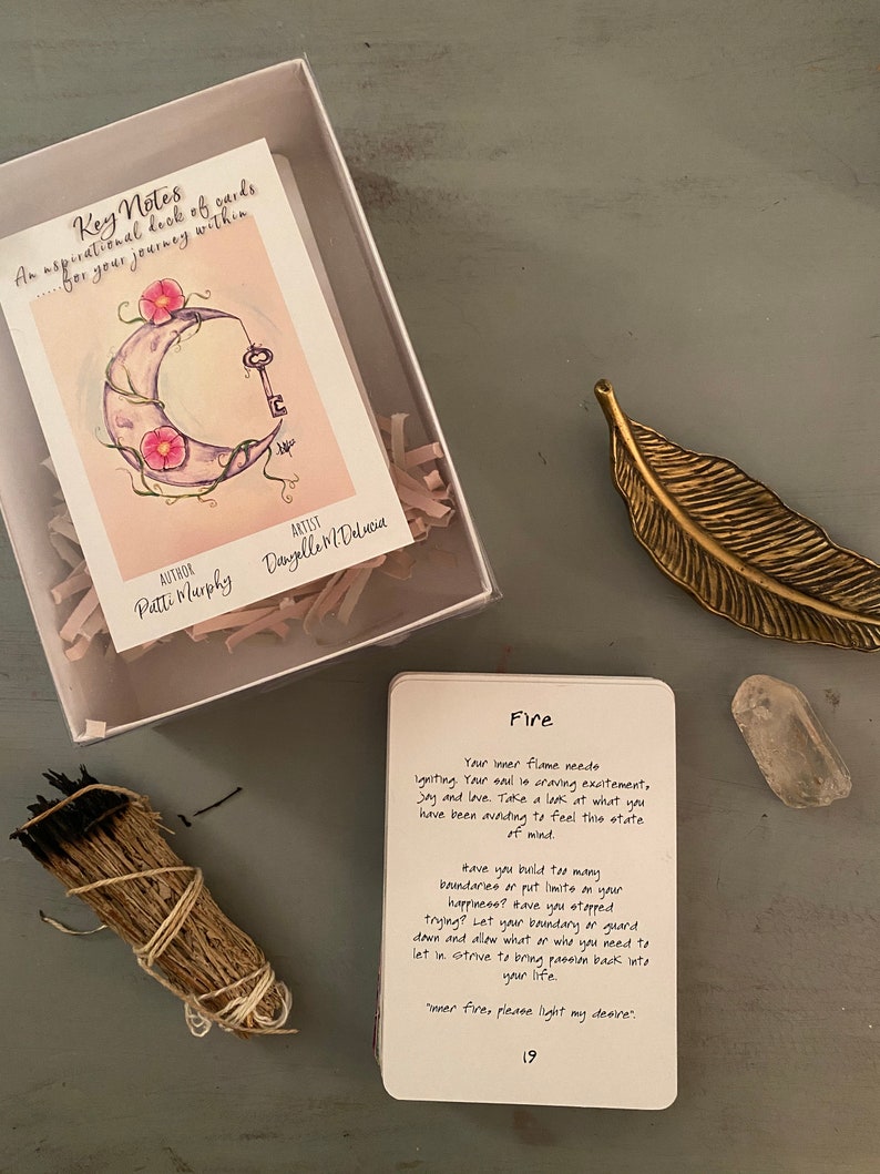 Key Notes Orakel Deck - Intuition, Affirmationen, Selbstfindung Kunstkarten Bild 8