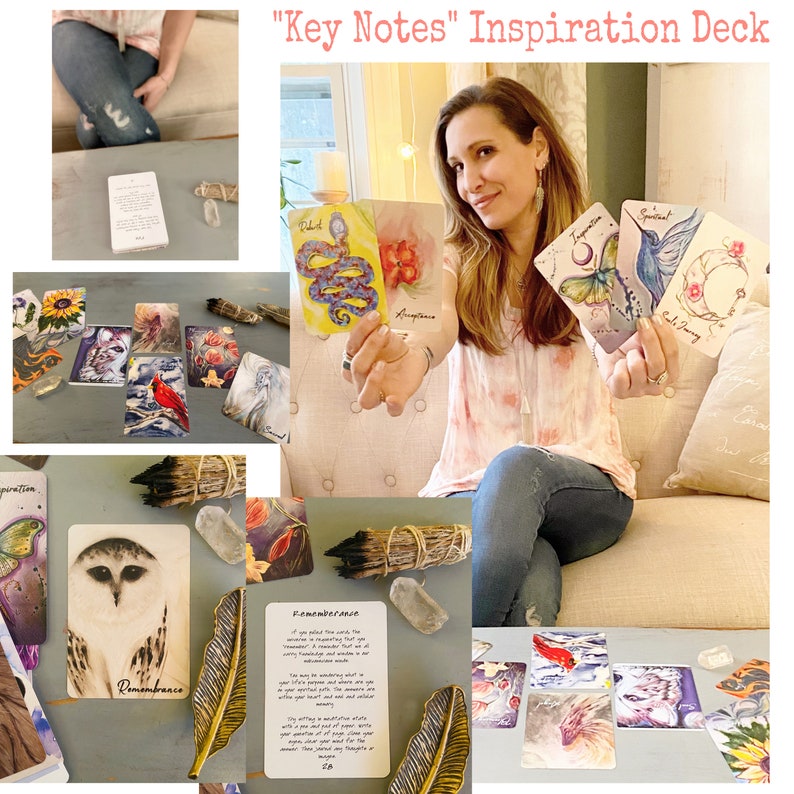 Key Notes Orakel Deck - Intuition, Affirmationen, Selbstfindung Kunstkarten Bild 7