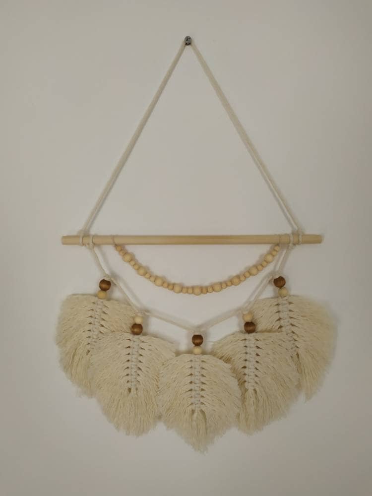 Joli Macramé 5 Feuilles