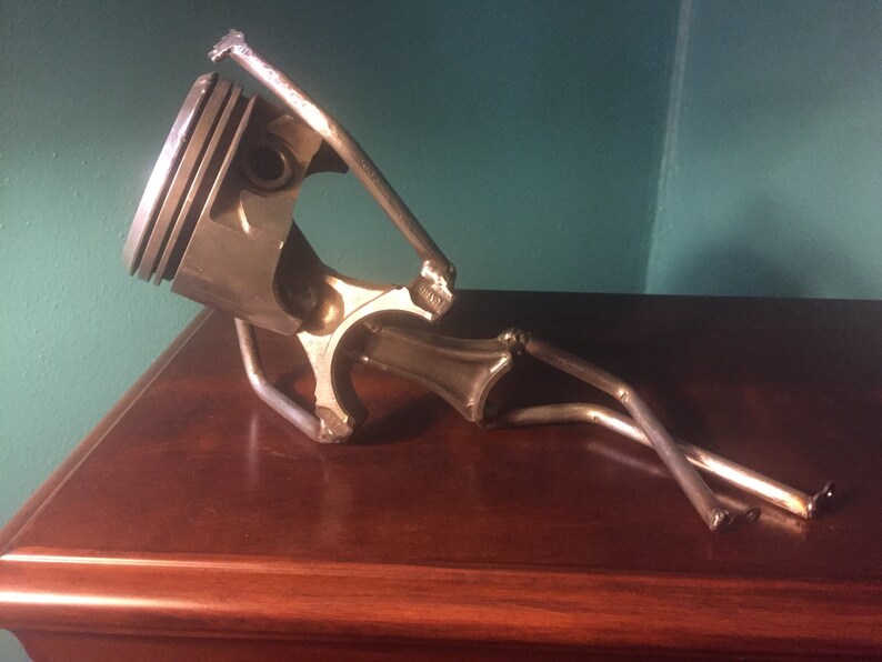 Metal art piston Lounging Lady sculpture Etsy