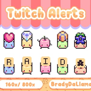 28x Animated Stardew Junimos Twitch Alert / Instant Download, Cute Stardew Valley SDV  Cozy Twitch Stream Follow Sub alert