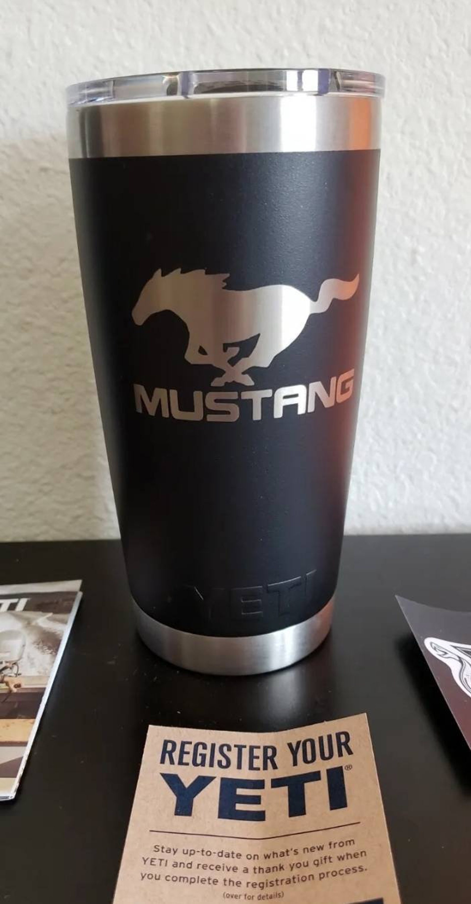 Laser Engraved Yeti Tumbler 30oz and 20oz,(mustang). - Etsy
