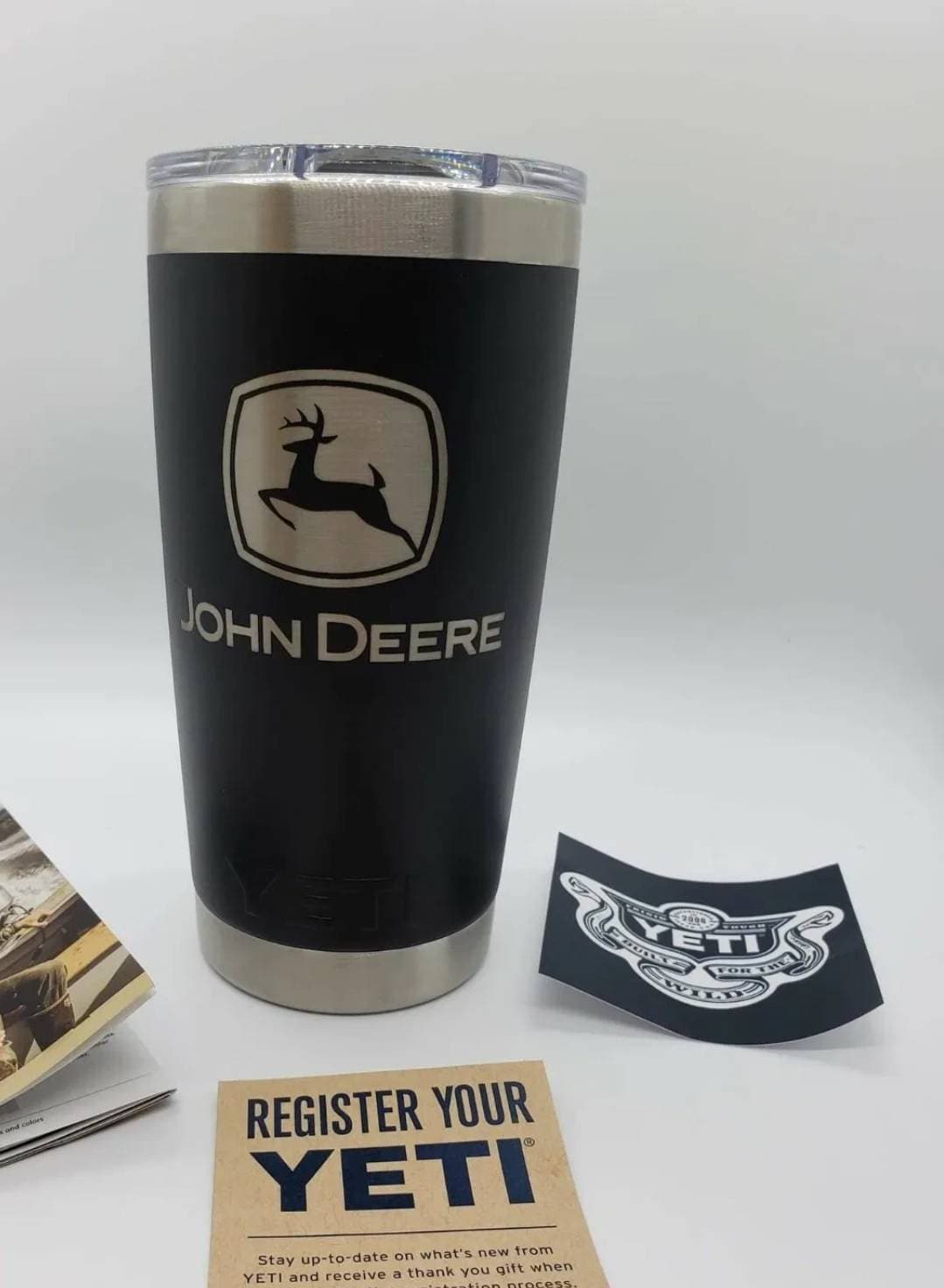 Laser Engraved Yeti Tumbler 20ozjohn Deere. 