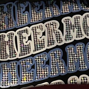 Cheer Mom & Daughter Matching Shirts: Holographic Spangle, Neon Outline