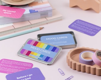 Cartes d'humeur : affirmations quotidiennes pour prendre soin de soi et bien-être