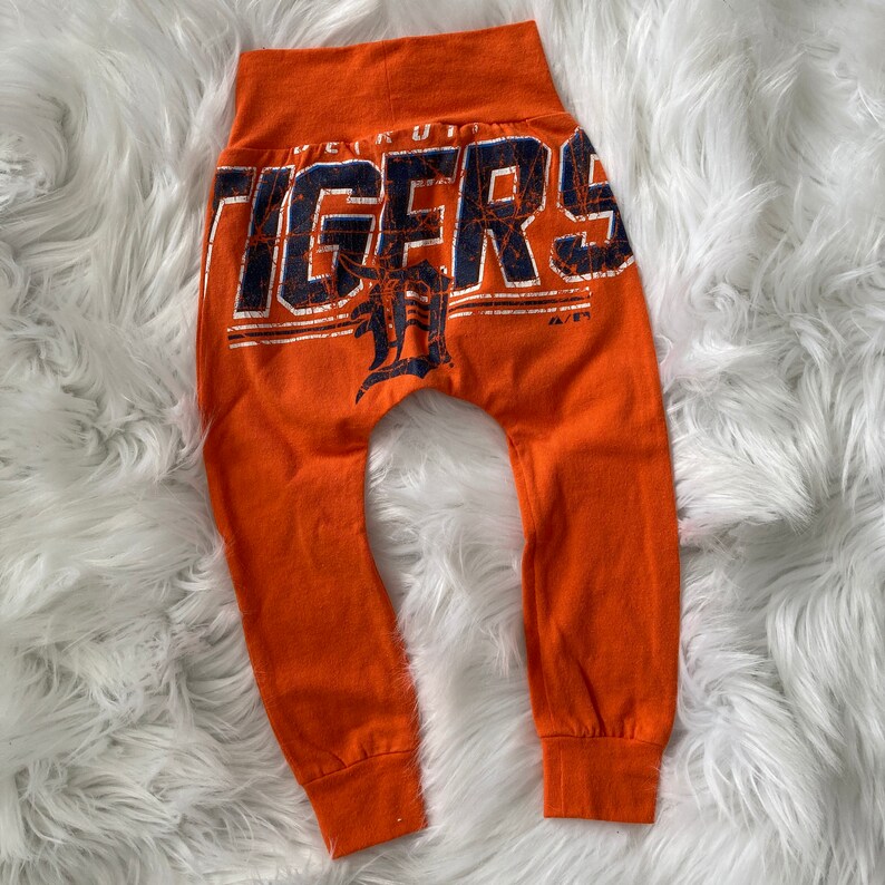 Baby Harem Pants Made From Recycled Tshirt Detroit Tigers Baseball Size 12-18 Month