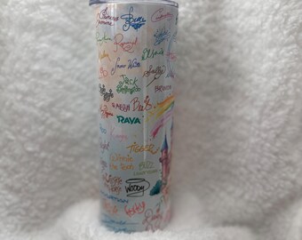 all characters names 20 oz tumbler