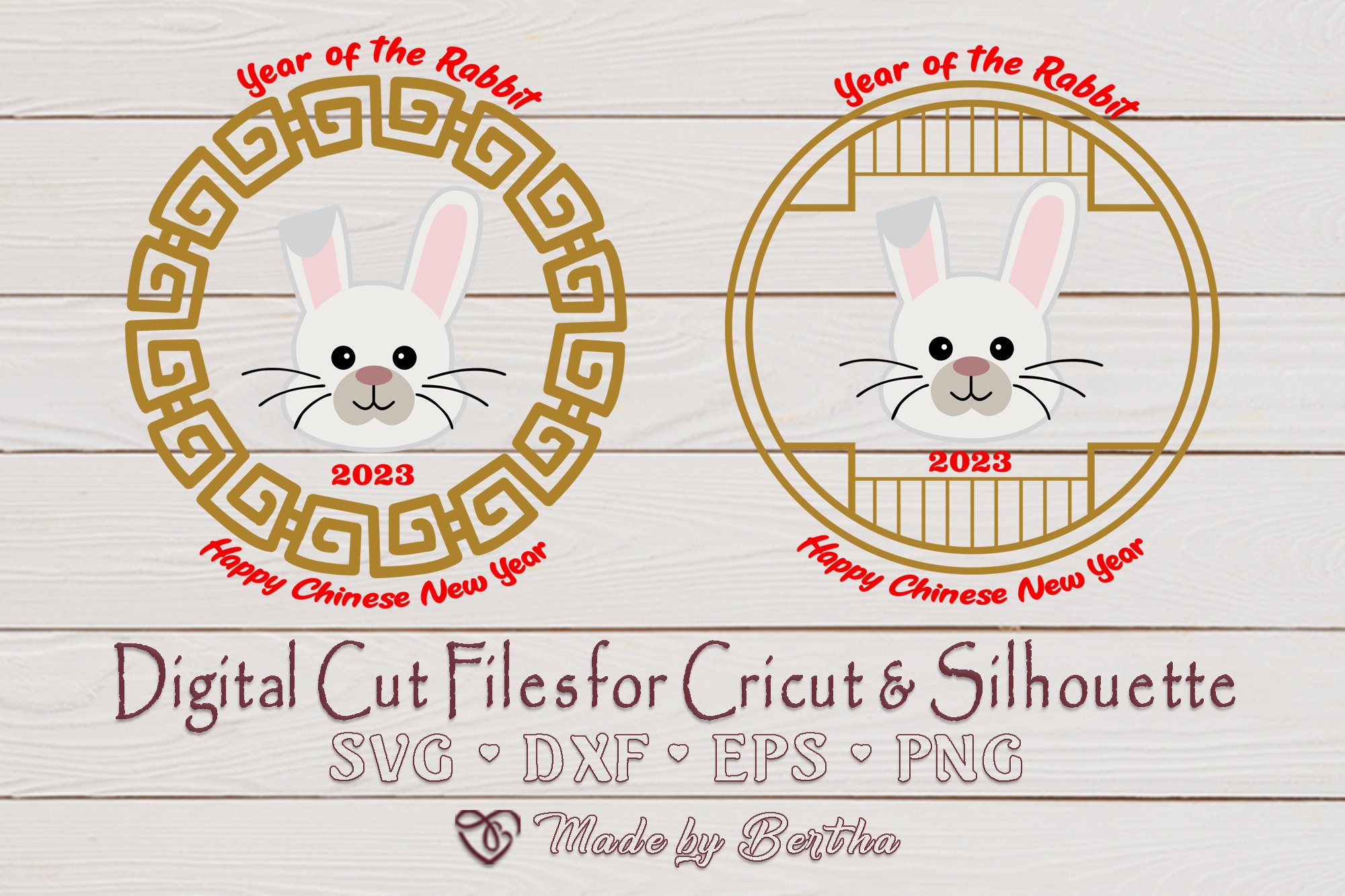 Chinese Zodiac Year Of The Rabbit Cute Chinese New Year 2023 Svg