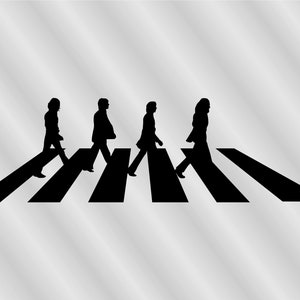 Beatles The Crossing Clipart, The Crossing Vektor, digitale schneiden Datei Grafik Design AI JPEG PNG, Beatles-ClipArt-Grafiken, Logo, kommerzielle Nutzung