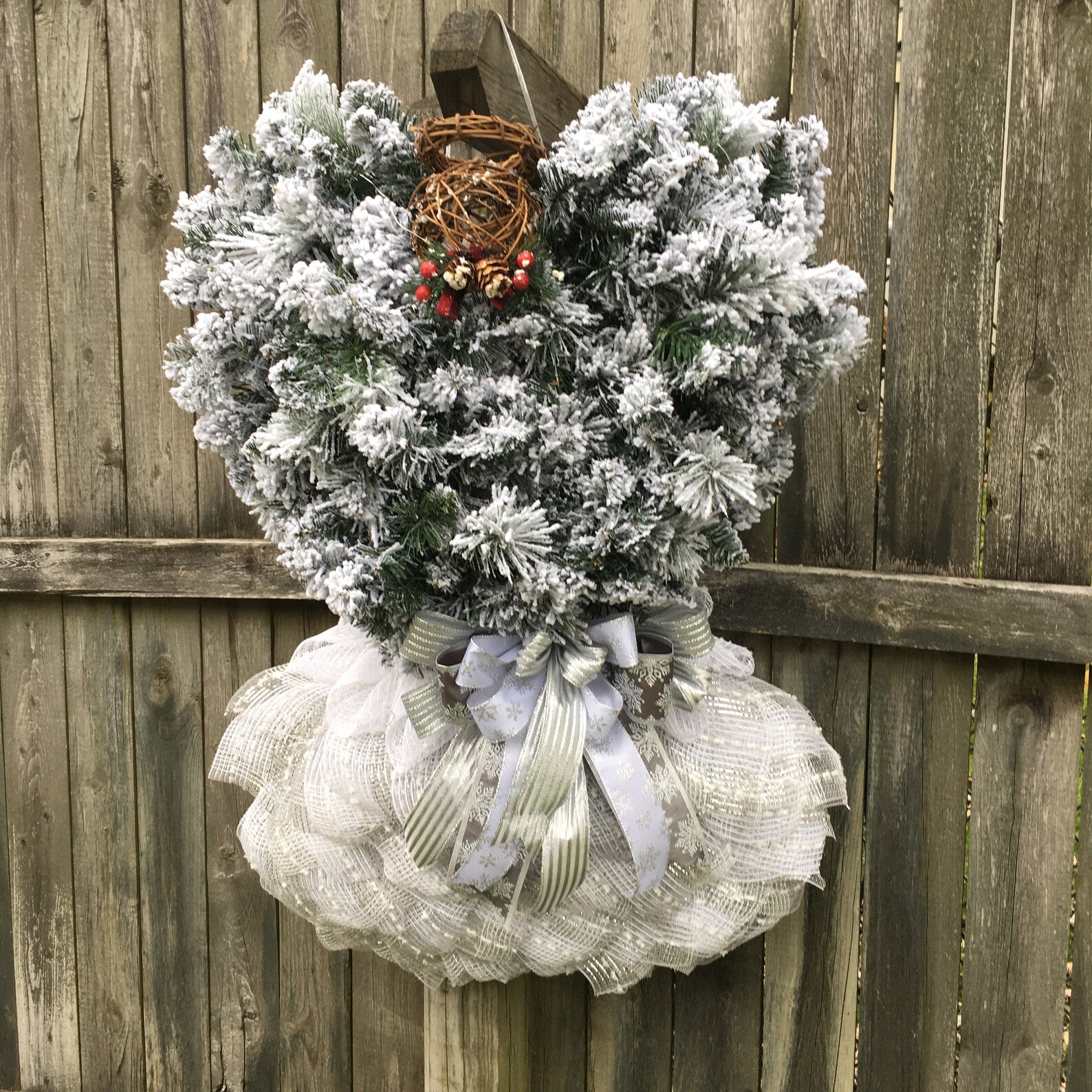 Angel Wreath Christmas Angel Winter Angel Holiday Angel Etsy