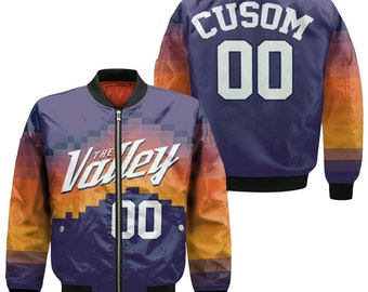 PHOENlX SUNS 2020 Earned Edition Inspired Personalized Bomber Jacket BB2244