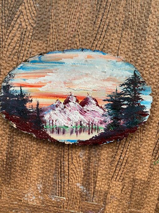 ORIGINAL Wood Canvas Oil Painting Etsy