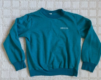 teal crewneck