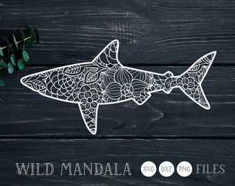 Download Zentangle Shark Svg Etsy