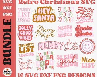 Instant SVG/DXF/PNG Retro Christmas svg Bundle svg, retro tshirt svg, sublimation svg, christmas sweatshirt svg, cute svgs, graphic tee svg