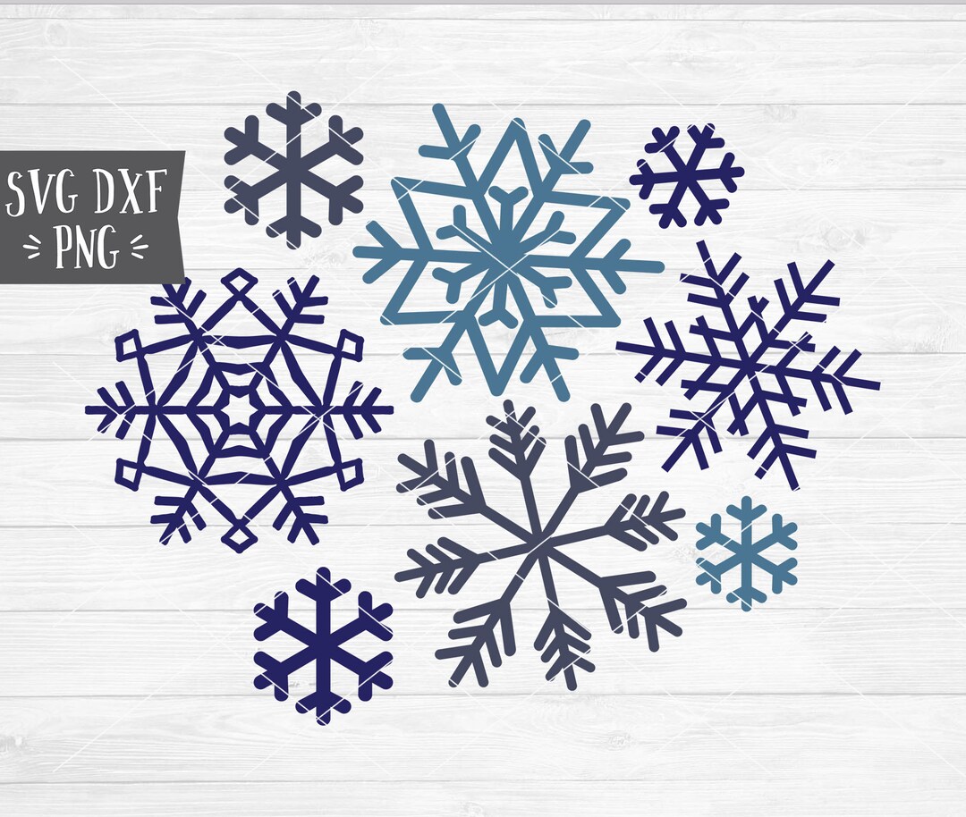 Instant SVG/DXF/PNG Snowflake Set Svg, Winter Svg, Snow Svg, Snow Dxf ...
