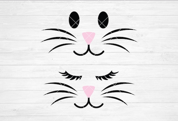 Download Instant Svg Dxf Png Male And Female Bunny Face Easter Bunny Etsy