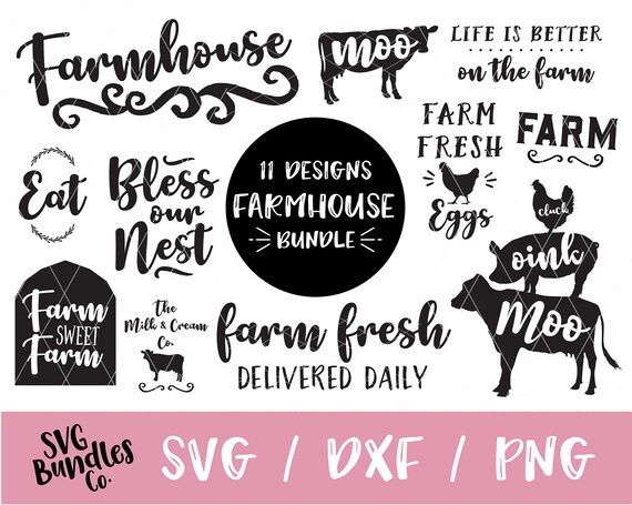 Download Instant Svg Dxf Png Farmhouse Bundle Farmhouse Svg Farmhouse Etsy