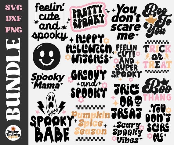 Instant SVG/DXF/PNG Retro Halloween Svg Bundle Svg Retro - Etsy