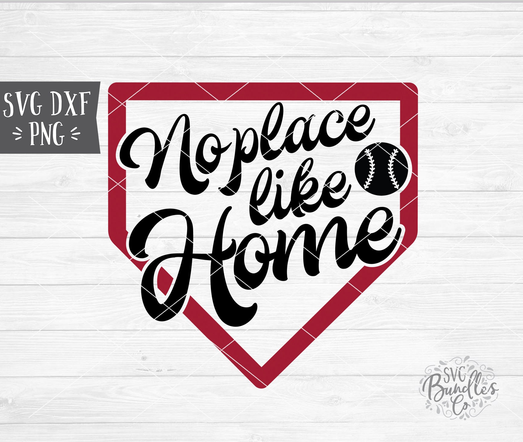 Download Instant Svg Dxf Png No Place Like Home Svg Baseball Svg Etsy