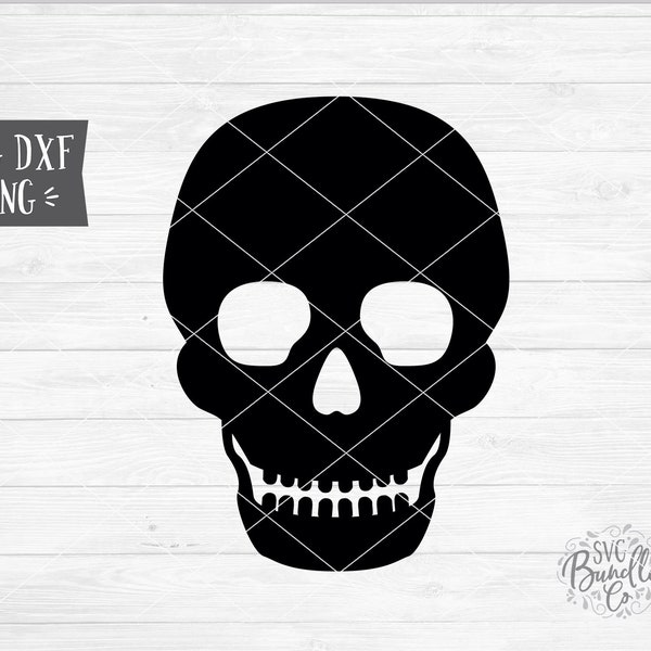 Instant SVG/DXF/PNG Simple Skull svg, halloween svg, halloween graphic, skull svg, skeleton, cut file, face, png, diy, cricut, tshirt, decal
