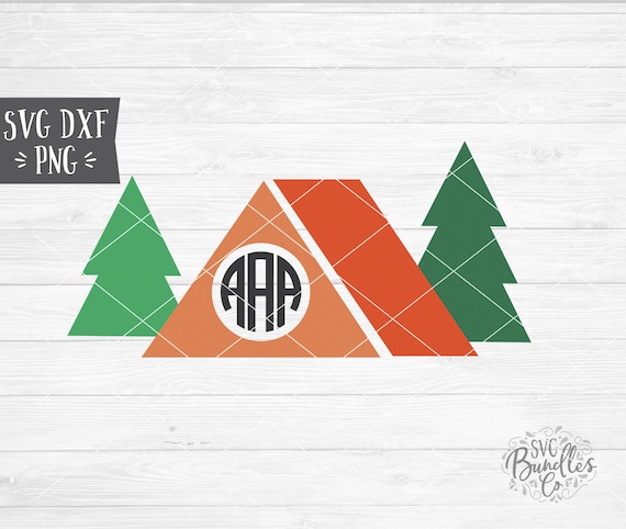 Download Instant Svg Dxf Png Camping Tent Monogram Frame Svg Camping Etsy