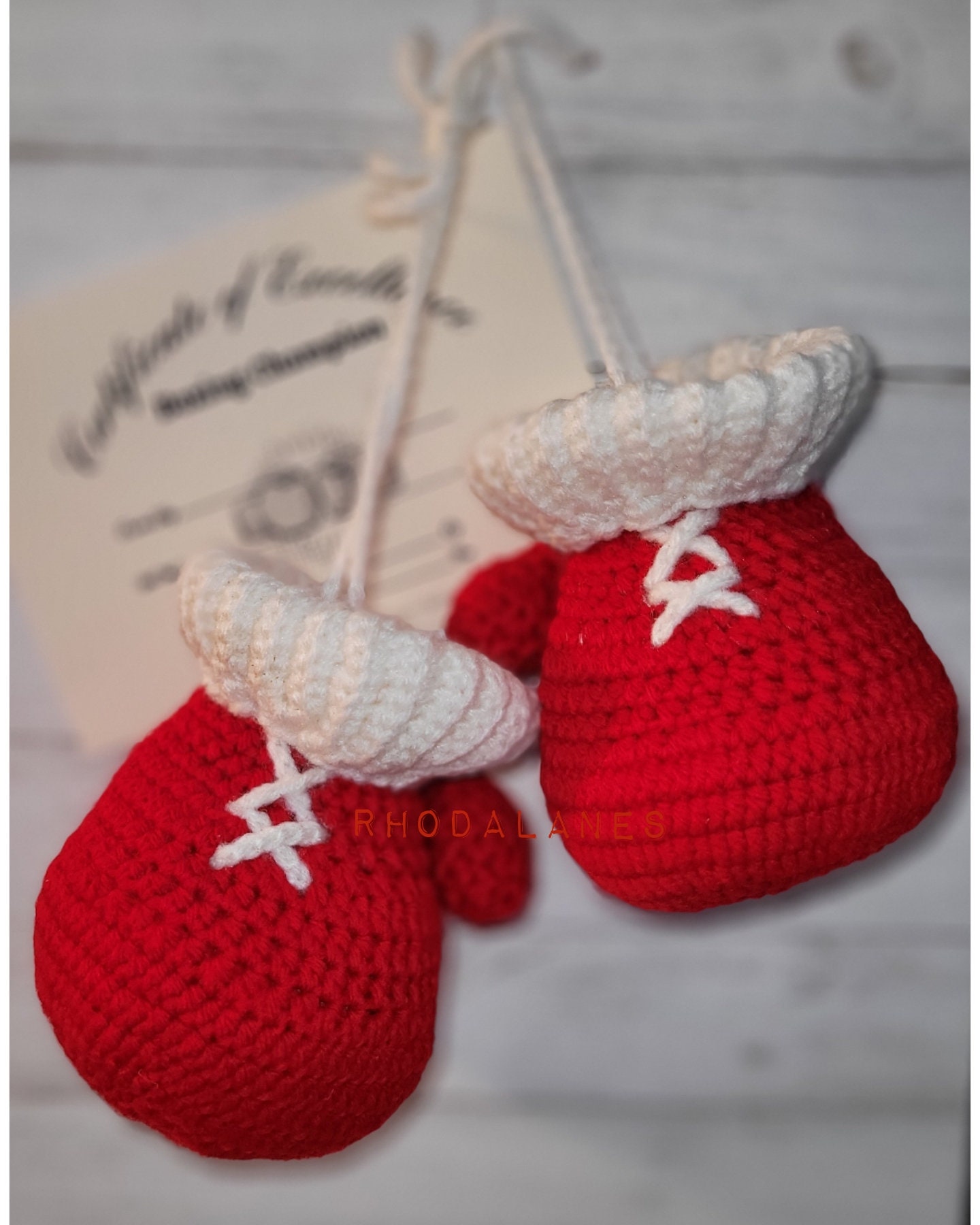 Crochet Infant Boxing Gloves, wearable, Amigurumi, PDF Pattern ONLY