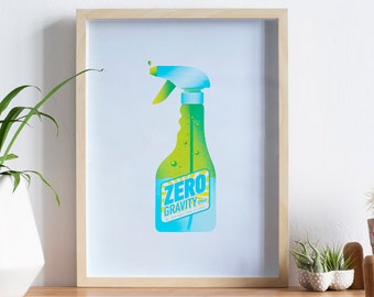 ZERO GRAVITY SPRAY - Risograph Print - Signed