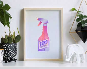 ZERO GRAVITY SPRAY - Risograph Print