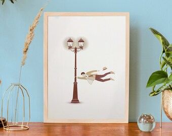 WINDY LAMPPOST - Risograph Print - Signed