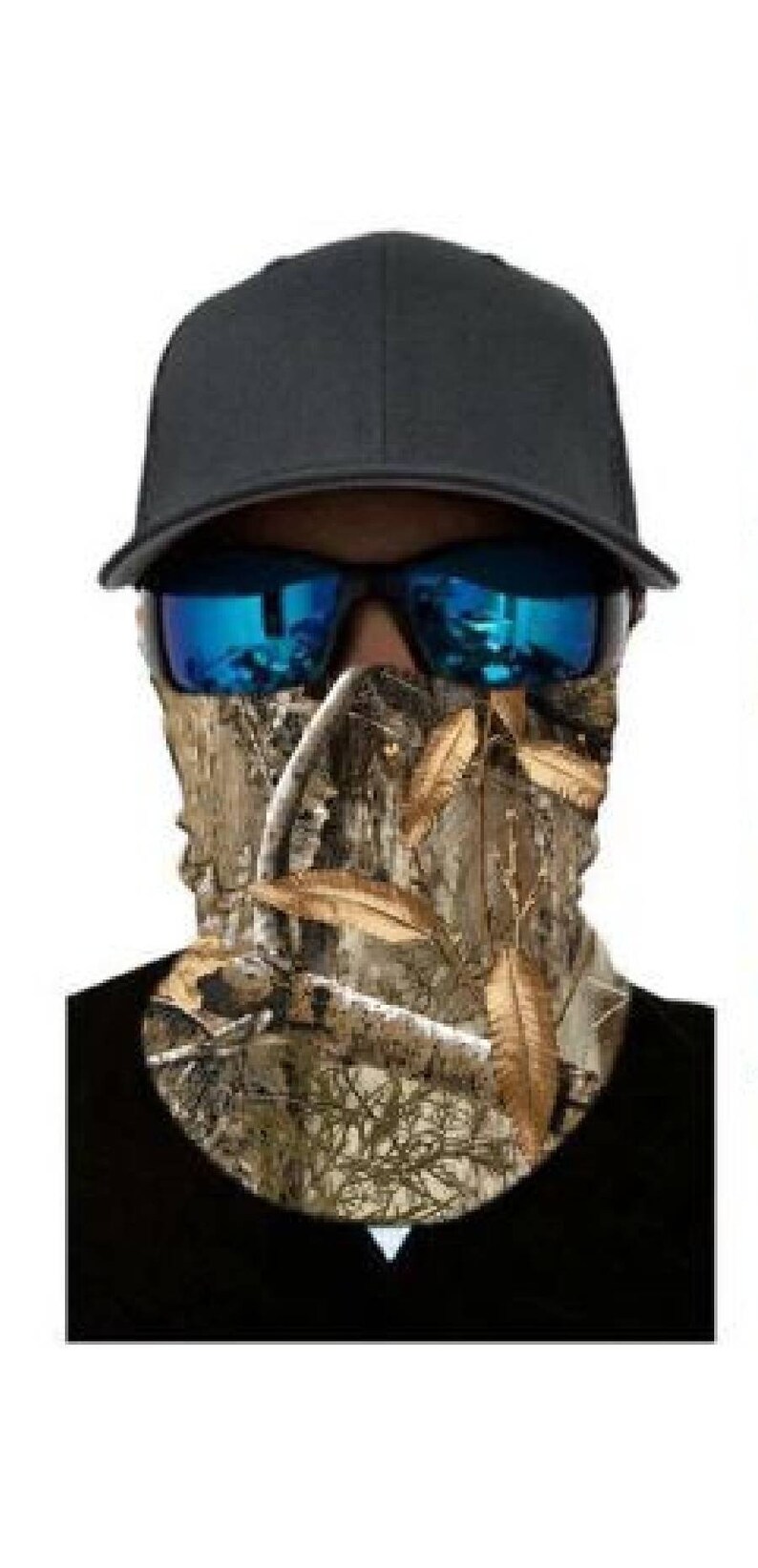 Woodland Camouflage Camo Neck Gaiter Mask Custom Print Etsy