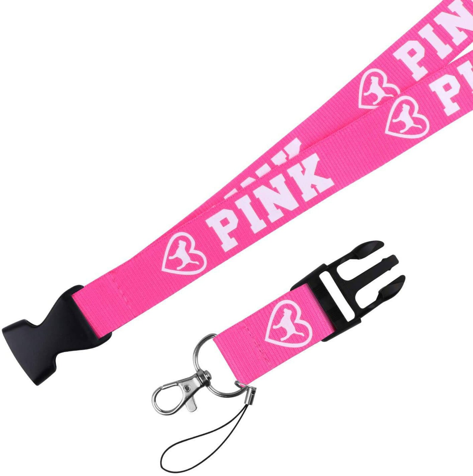 Pink VS Victoria's secret Lanyard keychain ID Badge Etsy