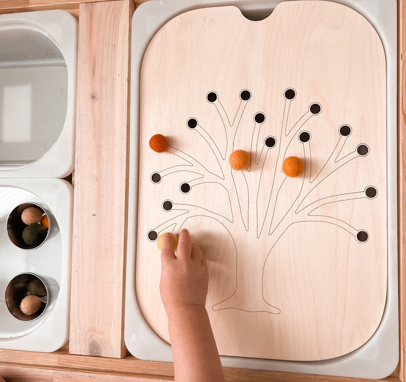 Wooden Ikea Flisat Sensory Bin Bare Fall Nature Tree Insert Etsy