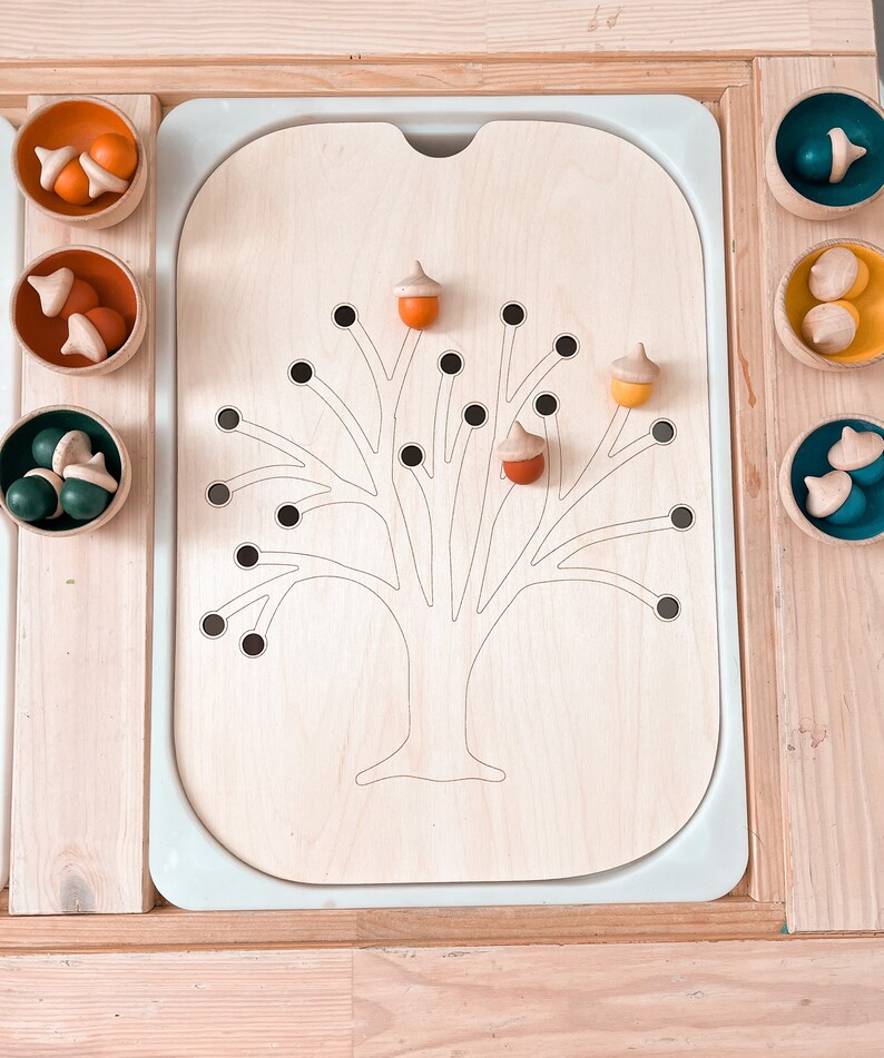 Wooden Ikea Flisat Sensory Bin Bare Fall Nature Tree Insert Etsy