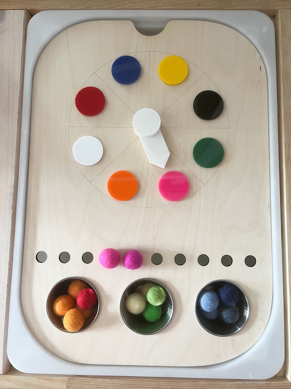 Wooden & Acrylic Flisat Sensory Play Color Sorting Trofast Bin Cover Insert  Montessori -  Sweden