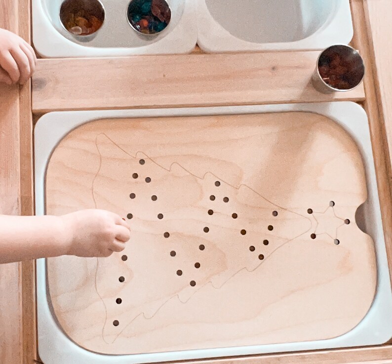Wooden Ikea Flisat Sensory Bin Bare Winter Holiday Christmas Etsy