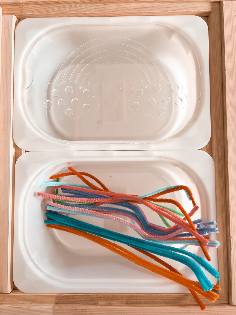 Acrylic Flisat Sensory Bin Rainbow Clear Trofast Insert for Etsy