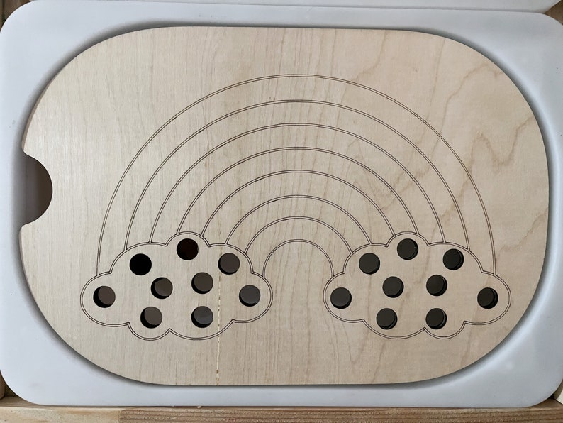 Acrylic Flisat Sensory Bin Rainbow Clear Trofast Insert for Etsy