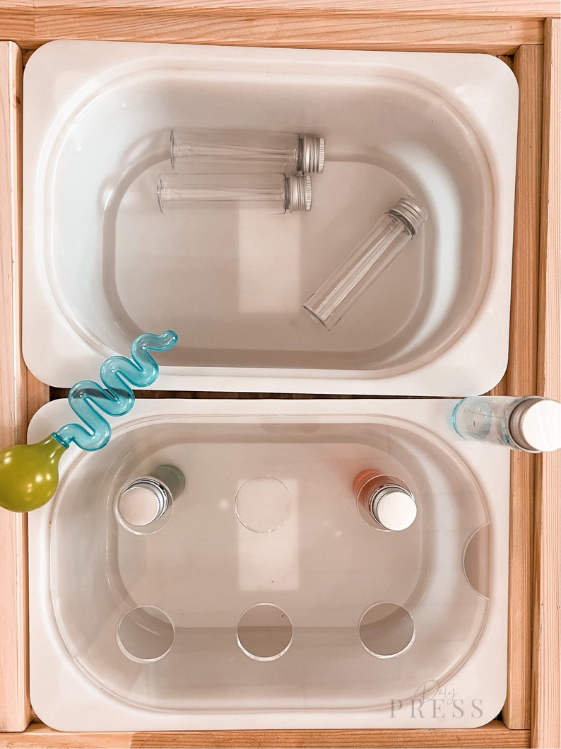 Acrylic Flisat Sensory Bin Clear Insert Test Tube or Funnel Etsy